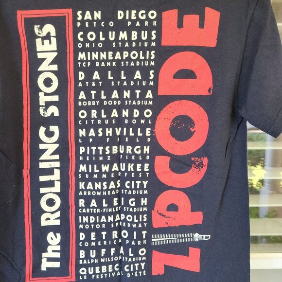 The Rolling Stones Zip Code North America 2015 Tour T-Shirt Men’s Size Small - Picture 4 of 8